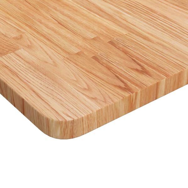 vidaXL Dessus de table carr&eacute; Marron clair70x70x2,5cm Bois ch&ecirc;ne trait&eacute;
