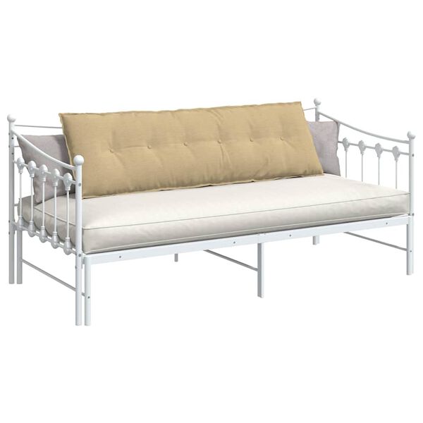 vidaXL Coussin de Dos Vert gris 160 x 50 cm Tissu en velours c&ocirc;tel&eacute;