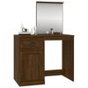 vidaXL Coiffeuse et miroir ch&ecirc;ne marron 90x50x132,5 cm bois ing&eacute;nierie