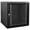 vidaXL Armoire r&eacute;seau avec stockage Noir 53 x 60 x 60 cm Acier