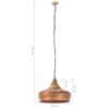 vidaXL Lampe suspendue industrielle Cuivre Fer et bois solide 35cm E27