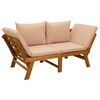 vidaXL Banc de jardin 3 en 1 avec coussins Bois d'Acacia Massif
