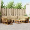 vidaXL Ensemble de canap&eacute;s d'ext&eacute;rieur 10 pcs Naturel et Beige