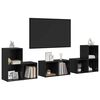 vidaXL Ensemble meuble TV 6 pcs Ch&ecirc;ne noir Bois d'ing&eacute;nierie