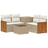 vidaXL Ensemble de Canap&eacute;s 6 pc Beige et blanc cr&egrave;me
