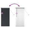 vidaXL Store de Fen&ecirc;tre avec des rideaux Noir Aluminium