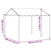 vidaXL Tente &agrave; auvent beige 4x4 m acier et tissu