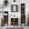 vidaXL Ensemble d'armoires de salle de bain 4 pcs ch&ecirc;ne fum&eacute;