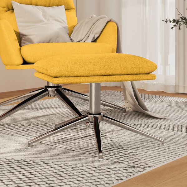vidaXL Repose-pied Jaune moutarde 60x60x35 cm Tissu