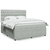 vidaXL Sommier &agrave; lattes de lit et matelas Gris clair 180x200cm Velours