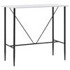 vidaXL Table de bar Blanc 120x60x110 cm MDF