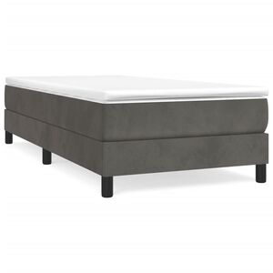 vidaXL Cadre de lit gris fonc&eacute; 90x200 cm velours