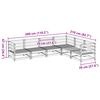 vidaXL Salon de jardin 6 pcs bois massif sapin de douglas