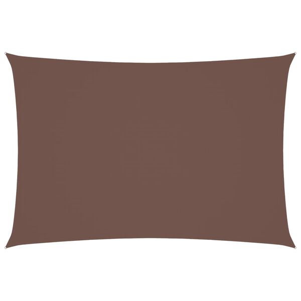 vidaXL Voile de parasol tissu oxford rectangulaire 3x5 m marron