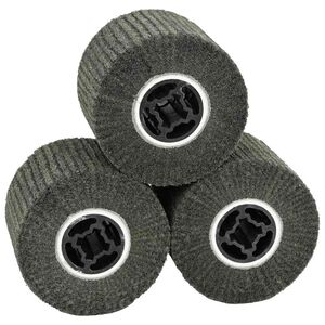 vidaXL Rouleaux de pon&ccedil;age 3 pcs Noir 12 x 12 x 10 cm