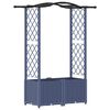 vidaXL Lit &Eacute;lev&eacute; avec Treillis et Toit Gris 125 x 40 x 138 cm PP