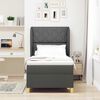 vidaXL Lit &agrave; ressorts avec matelas gris fonc&eacute; 90x190 cm Gris fonc&eacute;