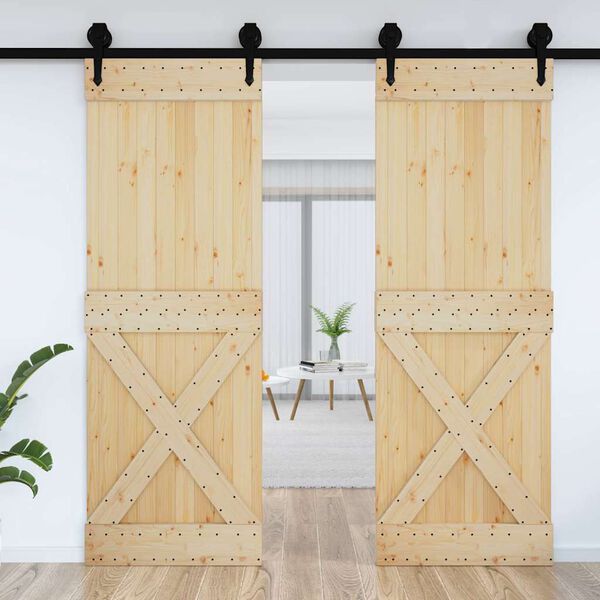 vidaXL Porte NARVIK 80x210 cm bois massif de pin