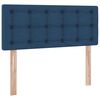 vidaXL Lit avec rangement et LED avec matelas Bleu 120 x 200 cm tissu