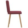vidaXL Chaises &agrave; manger lot de 6 rouge bordeaux tissu
