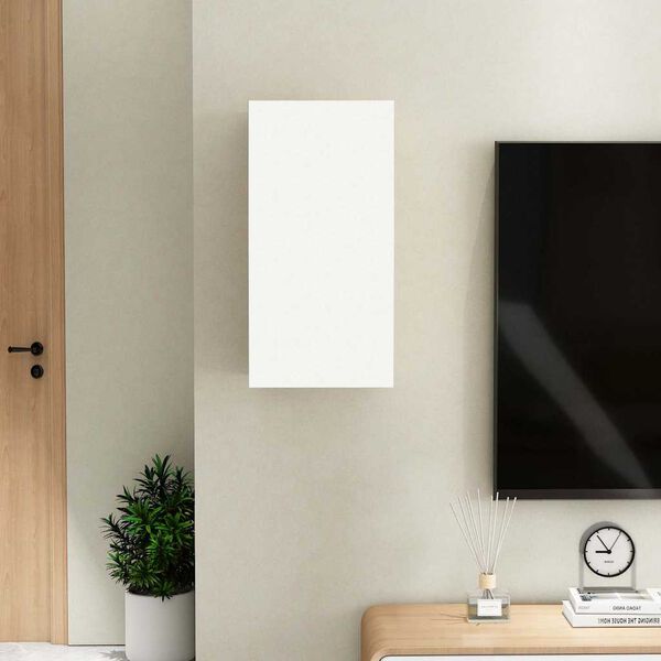 vidaXL Meuble TV Blanc et chêne sonoma 30,5x30x60 cm Bois d’ingénierie