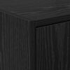 vidaXL Cabinet de salle de bain avec porte Ch&ecirc;ne noir 63 x 29 x 55 cm
