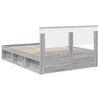 vidaXL Cadre de lit Gris Sonoma 140 x 200 cm Pin massif