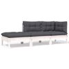 vidaXL Salon de jardin 6 pcs avec coussins bois de pin massif