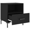 vidaXL Tables de chevet 2 pcs noir 40x35x47,5 cm bois d&rsquo;ing&eacute;nierie
