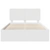 vidaXL Cadre de lit Blanc 140 x 200 cm Bois de pin massif