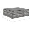 vidaXL Salon de jardin 8 pcs avec coussins r&eacute;sine tress&eacute;e gris