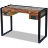 vidaXL Bureau Bois de r&eacute;cup&eacute;ration massif