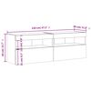 vidaXL Meubles TV muraux avec lumières LED 2 pcs blanc 60x30x40 cm