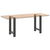 vidaXL Pieds de table &agrave; manger Anthracite 2 pi&egrave;ces 50 x (72-73) cm Acier