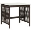vidaXL Ensemble &agrave; manger de jardin et coussins 17 pcs marron rotin