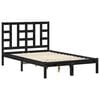 vidaXL Cadre de lit sans matelas noir 120x200 cm bois massif
