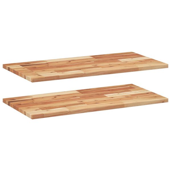 vidaXL &Eacute;tag&egrave;res flottantes 2 pcs 60x40x2 cm acacia massif &agrave; l'huile