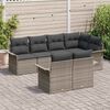 vidaXL Ensemble de canap&eacute; de jardin avec coussin 7 pcs Gris Poly rotin