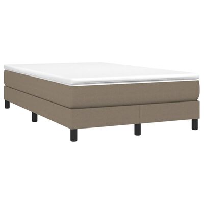 vidaXL Sommier à lattes de lit avec matelas taupe 120x190 cm tissu