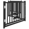 vidaXL Barri&egrave;re pour chiens avec porte 4 panneaux bois de sapin massif