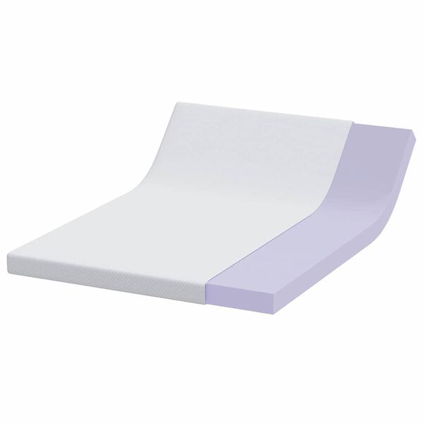 vidaXL Surmatelas Blanc 140 x 190 cm Tissu Jacquard