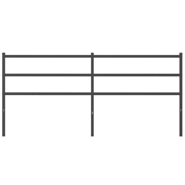 vidaXL T&ecirc;te de lit de remplacement m&eacute;tal noir 200 cm