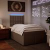 vidaXL Sommier &agrave; lattes de lit matelas cappuccino 120x190cm similicuir