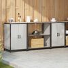 vidaXL Ensemble de rangement cuisine 3 pcs Argent&eacute; Acier galvanis&eacute;