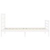vidaXL Cadre de lit sans matelas blanc 100x200 cm bois massif