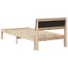 vidaXL Cadre de lit Marron et taupe 90 x 190 cm Bois massif en pin