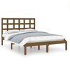 vidaXL Cadre de lit sans matelas marron miel 150x200 cm bois massif