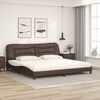vidaXL Lit avec matelas Hvar marron 200x200 cm similicuir