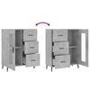 vidaXL Buffet gris b&eacute;ton 69,5x34x90 cm bois d'ing&eacute;nierie