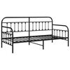 vidaXL Cadre de lit de jour Noir 90 x 190 cm Acier enduit de poudre